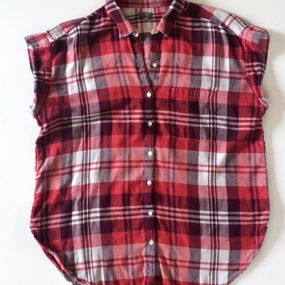 Short sleeve plaid flannel - Picture 1 of 6